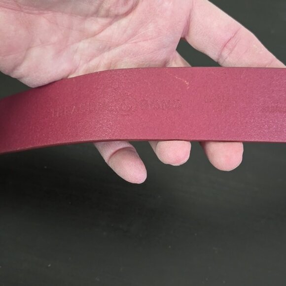 Treasure & Bond Pink and Gold Belt Accessory Richly Dyed Leather Size Small - Picture 7 of 10